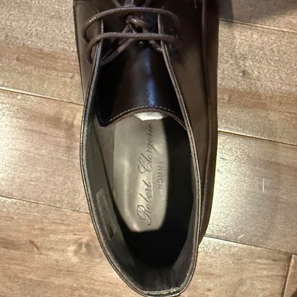 NEW Robert Clergerie Dark Brown Men's Calf Leather Oxfords (size 42 / US 9) - Picture 6 of 10